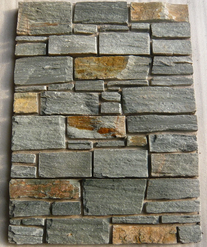 Natural Black Slate Wall Panel Ledge Stone for Decoration