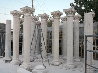 개인 주택 맞춤형 천연 석재 기둥 대리석 현관 돌 로마 기둥 판매